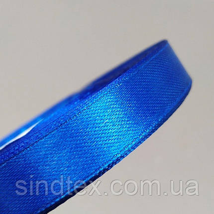 33 м - Стрічка атлас 1,2 см №8107 - електрик, фото 2