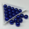 (20 грам) Намистини пластик Ø10мм - синій перламутр, фото 2