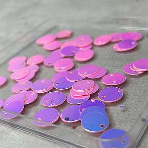 Ø10мм Паєтка монетка хамелеон 5г - рожевий