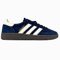 Жіночі кросівки Adidas Handball Spezial Night Indigo Blue Cream Адідас Спешіал сині Індиго замша, фото 3