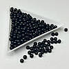 (20 грам) Намистини пластик  Ø4мм - чорний матовий, фото 2