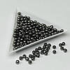 (20 грам) Намистини пластик Ø4мм - чорний хром, фото 2
