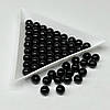 (20 грам) Намистини пластик Ø6мм - чорний матовий, фото 2