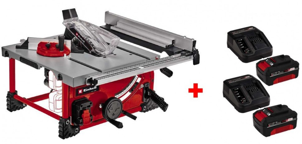 Потужна пила циркулярна акумуляторна Einhell TE-TS 36/210 Li-Solo : з АКБ-2шт 18V 4,0 Ah+2шт-ЗП, диск 210 мм