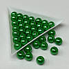 (20 грам) Намистини пластик Ø8мм - зелений перламутр, фото 2