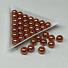(20 грам) Намистини пластик Ø8мм - коричневий перламутр, фото 2