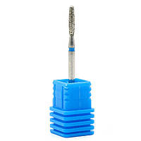 Алмазна фреза для кутикули заокруглена Полум'я №244/021B синя насічка
