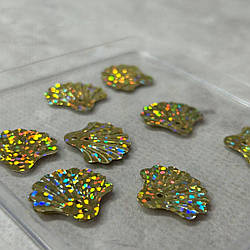 20мм Паєтка мушля 5г - золото голограма