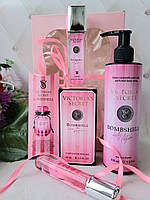 Жіночий подарунковий набір Bombshell Victoria's Secret  ( парфум 40 мл, лосьон д/тіла 200 мл, міні парфум 20 мл)