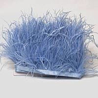 50 см - Пір'я страуса на стрічці 8-10 см - блакитний