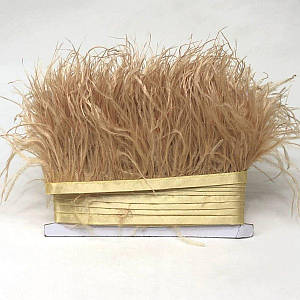 50 см - Пір'я страуса на стрічці 8-10 см - бежевий