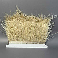 50 см - Пір'я страуса на стрічці 8-10 см - світлий бежевий