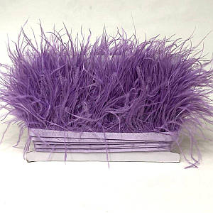 50 см - Пір'я страуса на стрічці 8-10 см - бузковий