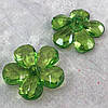 Ø29 мм Намисто пластик Квітка #3942, - зелена прозора, фото 2