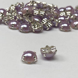 7 мм - Напівбусини в оправі, пришивні - 10г бузковий