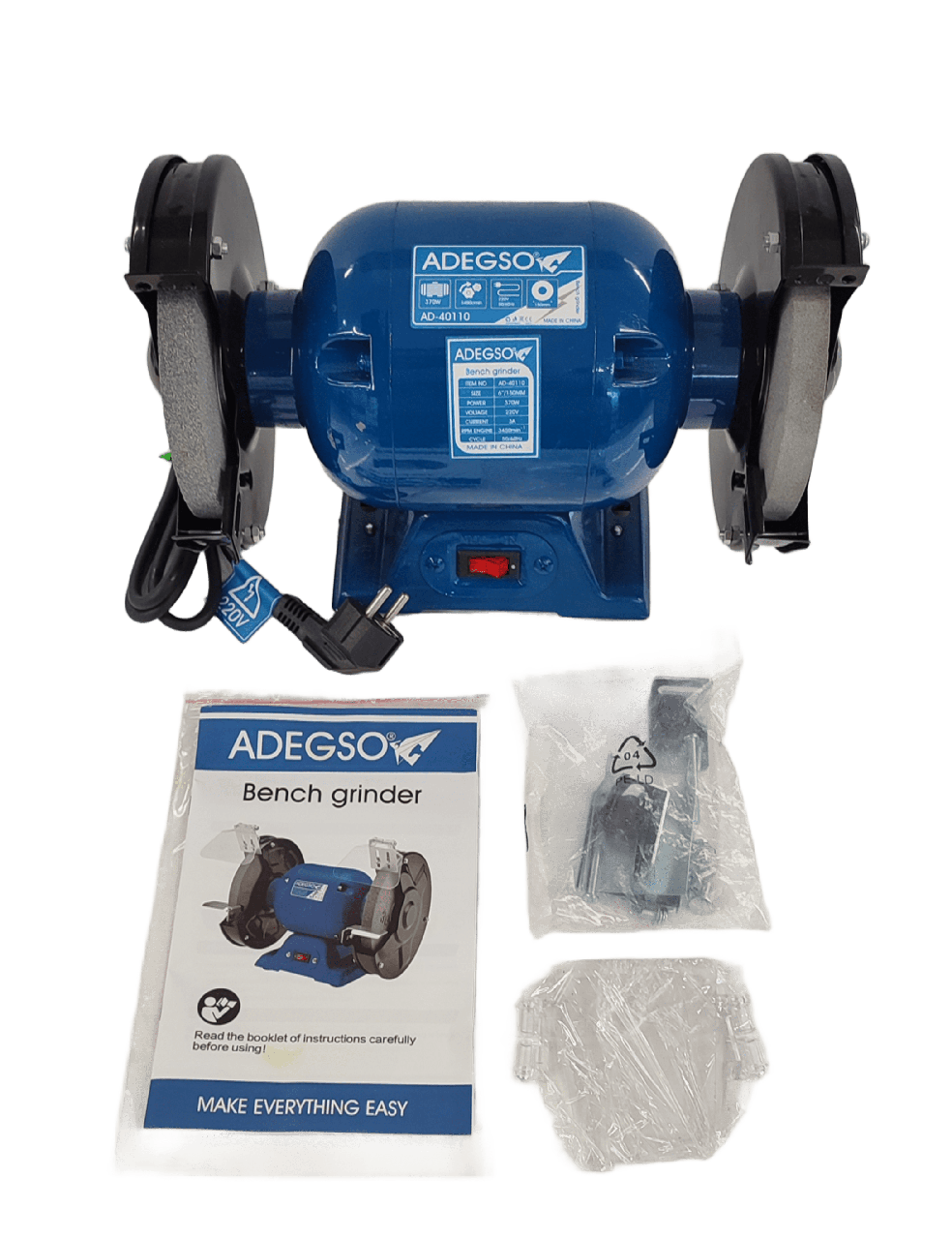 Точило ADEGSO AD-40110 150 мм 370 Вт
