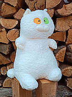М'яка іграшка-подушка Shantou «Товстий Кіт» білий (60 см) K15215-1, фото 6