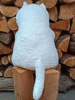 М'яка іграшка-подушка Shantou «Товстий Кіт» білий (60 см) K15215-1, фото 4