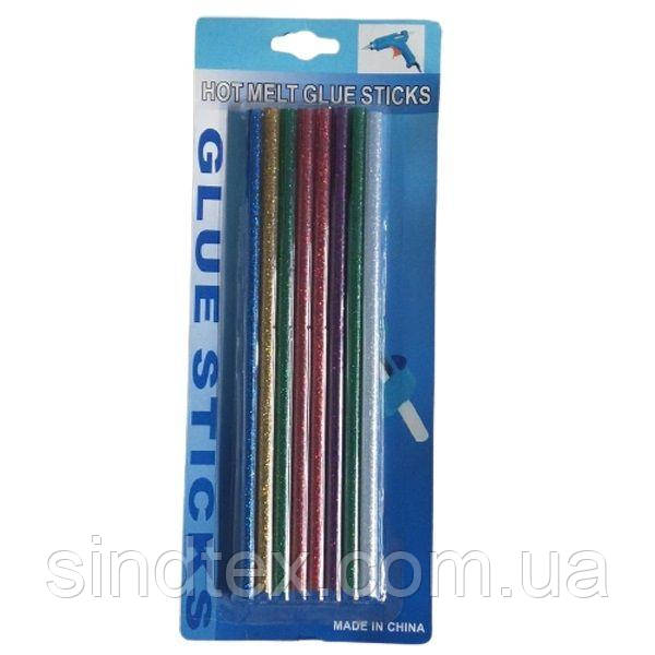 8 шт - Набір стрижнів-клею для термопістолета з блискітками - 7мм