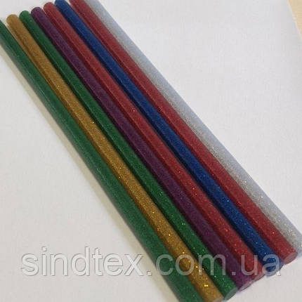 8 шт - Набір стрижнів-клею для термопістолета з блискітками - 7мм, фото 2