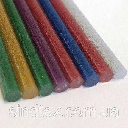 8 шт - Набір стрижнів-клею для термопістолета з блискітками - 7мм, фото 3