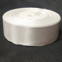 Біла стрічка атласна 2,5 см (23 м) "Sindtex" (АЛ2-001)