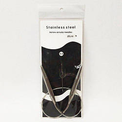 40 см 9 мм спиці в'язальні металеві, на тросі