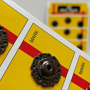 D=18 мм пришивні кнопки металеві, декоративні для шиття одягу графіт