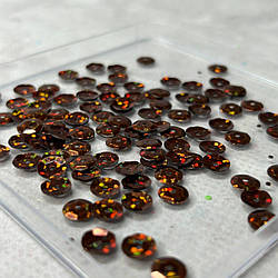 5 г - Паєтка кругла шестигранник 7 мм - бронза голограма