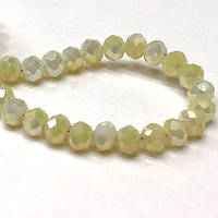 Намистини кришталеві рондель 4х3мм, нитка-135 од, лимонний матовий