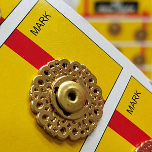 D=21 мм пришивні кнопки металеві, декоративні для шиття одягу золото