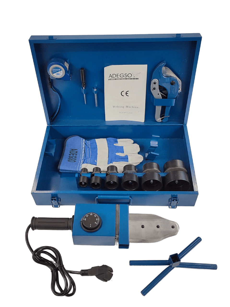 Паяльник для пластикових труб ADEGSO AD-40049 20-63 мм 2000 Вт