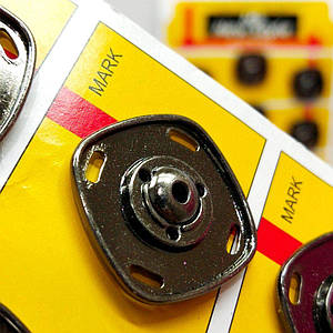 D=25 мм пришивні кнопки металеві, декоративні для шиття одягу графіт