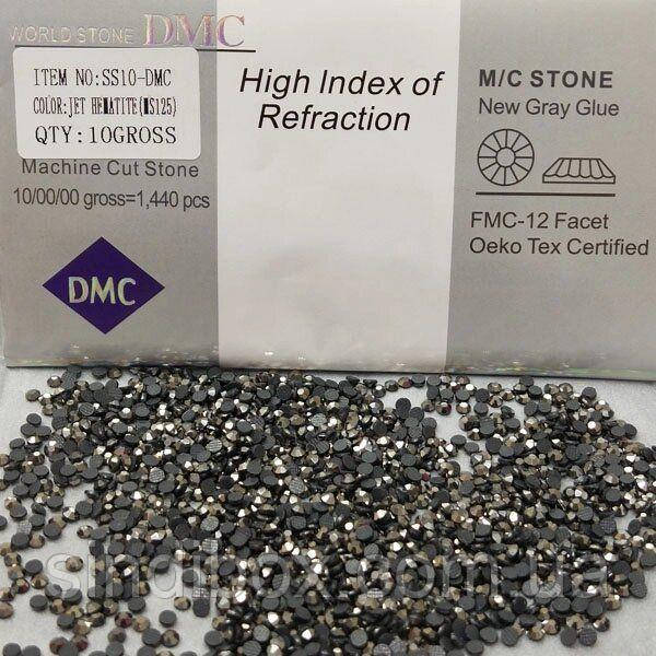 SS10 Термоклейні стрази дмс (DMC Китай) Col: JET HEMATITE, фото 1