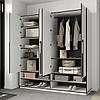 Шафа для одягу, шафа в передпокій, шафа зі штангою та поличками на 4 двері FR-10, фото 2