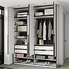 Шафа для одягу, шафа в передпокій, шафа зі штангою та поличками на 4 двері FR-10, фото 6