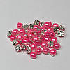 7 мм - Напівбусини в оправі, пришивні - 10г малиновий, фото 3