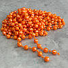 Намистини пластикові на нитці Ø 4 і 9 мм - 90 см помаранчевий з АВ, фото 3