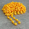 Намистини пластикові на нитці Ø 4 і 9 мм - 90 см жовтий з АВ, фото 2