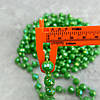 Намистини пластикові на нитці Ø 4 і 9 мм - 90 см зелений з АВ, фото 4