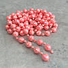 Намистини пластикові на нитці Ø 4 і 9 мм - 90 см рожевий з АВ, фото 2