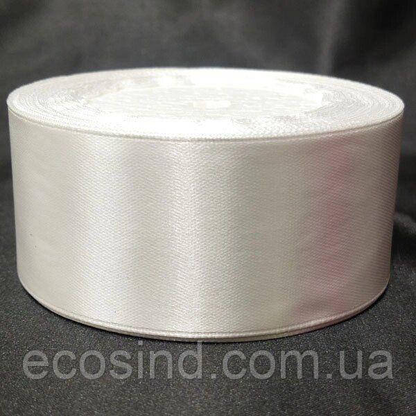 Біла стрічка атласна 4 см (23 м) "Sindtex" (АЛ4-001), фото 1