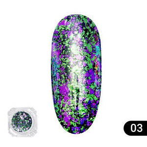 Втірка для нігтів Global Fashion Fire Works №03