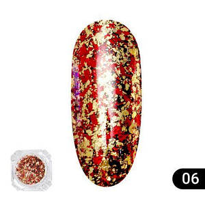Втірка для нігтів Global Fashion Fire Works №06