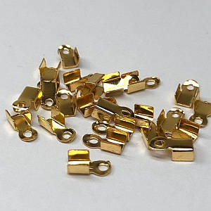 Затискач-кінцевик на волосінь 3х6 мм - 3г/уп - лимонне золото