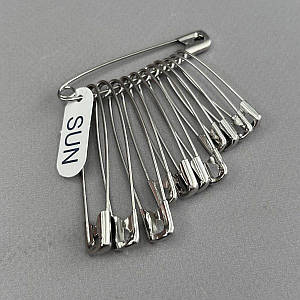 Булавки англійські Sun Асорті великі(3,8-5,5 см) - 12шт