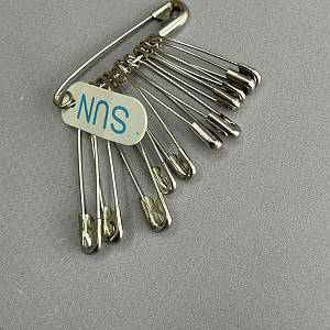 Булавки англійські Sun Асорті маленькі (2-4 см) - 12шт