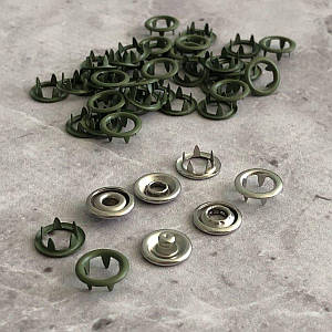 Кнопка трикотажна BABY 9,5мм Хакі 1440шт. (327)