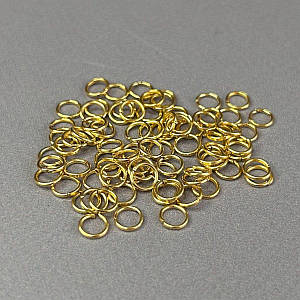 Кільце сполучне, одинарне 5 мм, колір Золото - 10г/уп