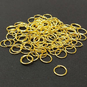 Кільце сполучне, одинарне 8 мм, колір Лимонне золото - 10г/уп